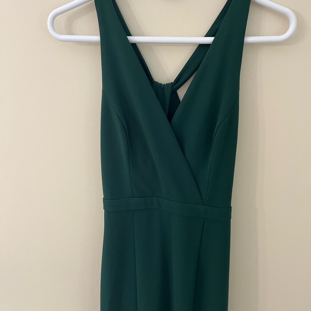 LULUS Green V Neck Twist Back Skater Maxi Length Prom Dress XS NWOT - Picture 6 of 10